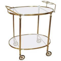 Italian Hand Crafted Brass Bar Cart Italian Hand Crafted Brass Bar Cart