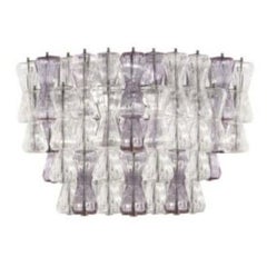Murano blown Glass Clepsydra 7476 Ceiling Lamp Periwinkle Venetian crystal
