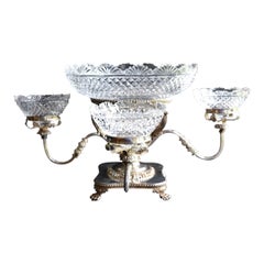 A magnificent four branch centrepiece epergne