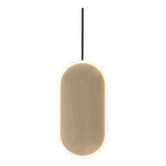 Miroir suspendu au plafond Capsula avec cadre moderne gris anthracite