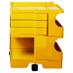 Vintage Yellow Boby Trolley by Joe Colombo for Bieffeplast, Italy, 1970s