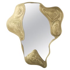 Miroir Omalo édition spéciale avec un cadre en laiton délicatement fabriqué à la main