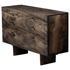 Ebonized Chest of Drawers in Scottish Elm by Jonathan Field. Unique