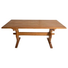 Henning Kjaernulf Attributed Oak Trestle Table