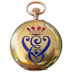 18-Karat Gold Pocket Watch Made by Order of King Victor Emmanuel