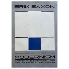 Retro 1979 Erik Saxon "Modernism" Paintings and Drawings Exhibition Print 