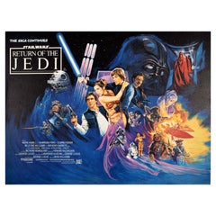 Rare Original Vintage Movie Poster Star Wars Return Of The Jedi Rolled Kirby