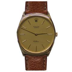 Retro Rolex Cellini 18-Karat Gold Men's Watch