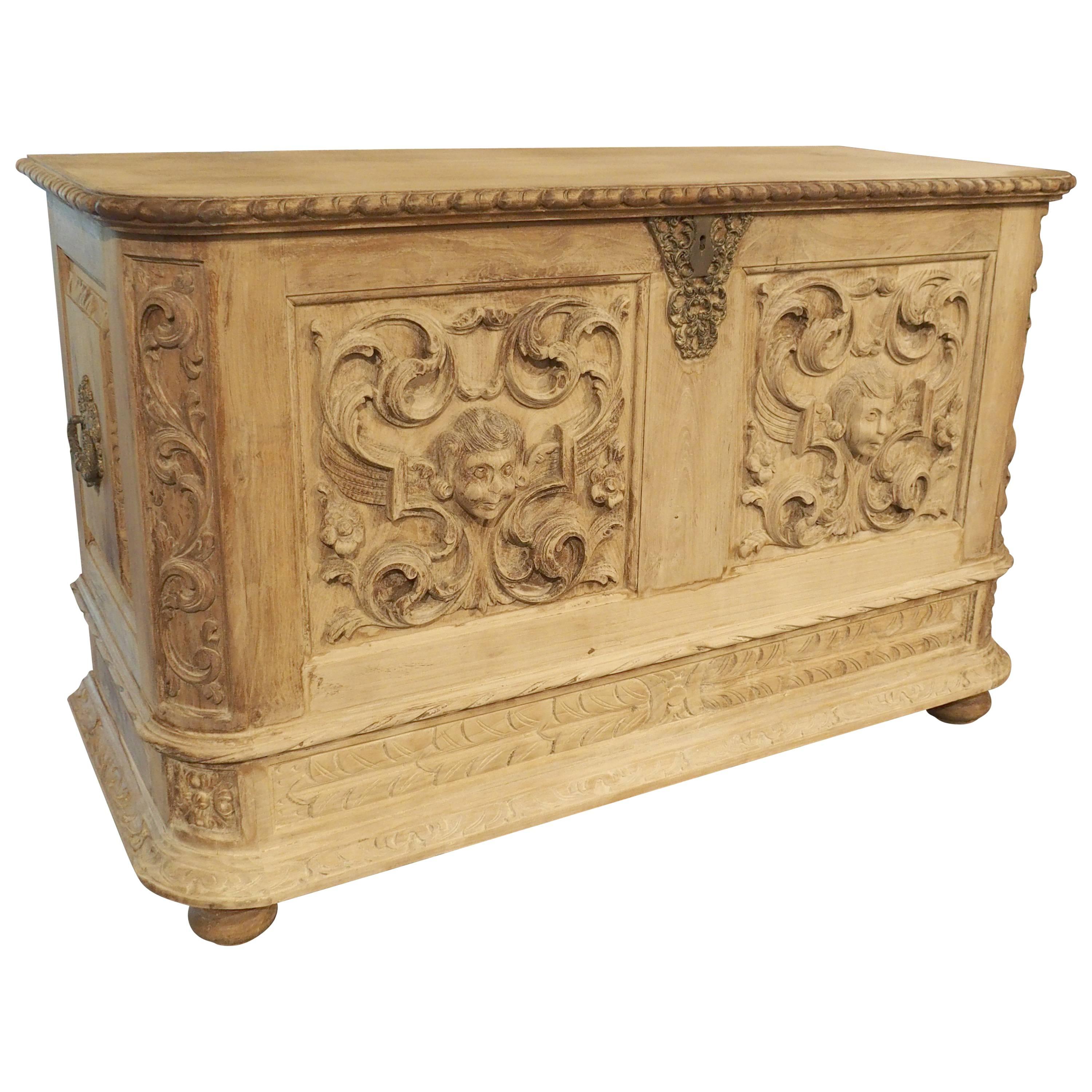 Well-Carved Stripped Trunk from Italy