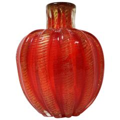 Retro Ercole Barovier Toso Italian Murano Art Glass Vase