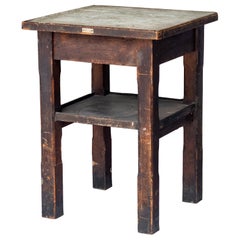 Antique 19th Century English Oak and Zinc Top Laboratory Table by Philip Harris & Co.