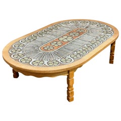 Henning Kjaernulf Solid Oak Coffee Table - Midcentury Danish Modern Ox Art Tile