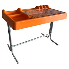 Vintage Space Age Orix Orange Writing Desk by Vittorio Parigi and Nani Prina for Molteni