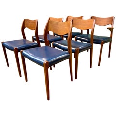 Set of 6 Niels Moller Model 71 Dining Chairs