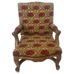 Antique French Needlepoint Gilt-Wood Child's Fauteuil 19Th Century.
