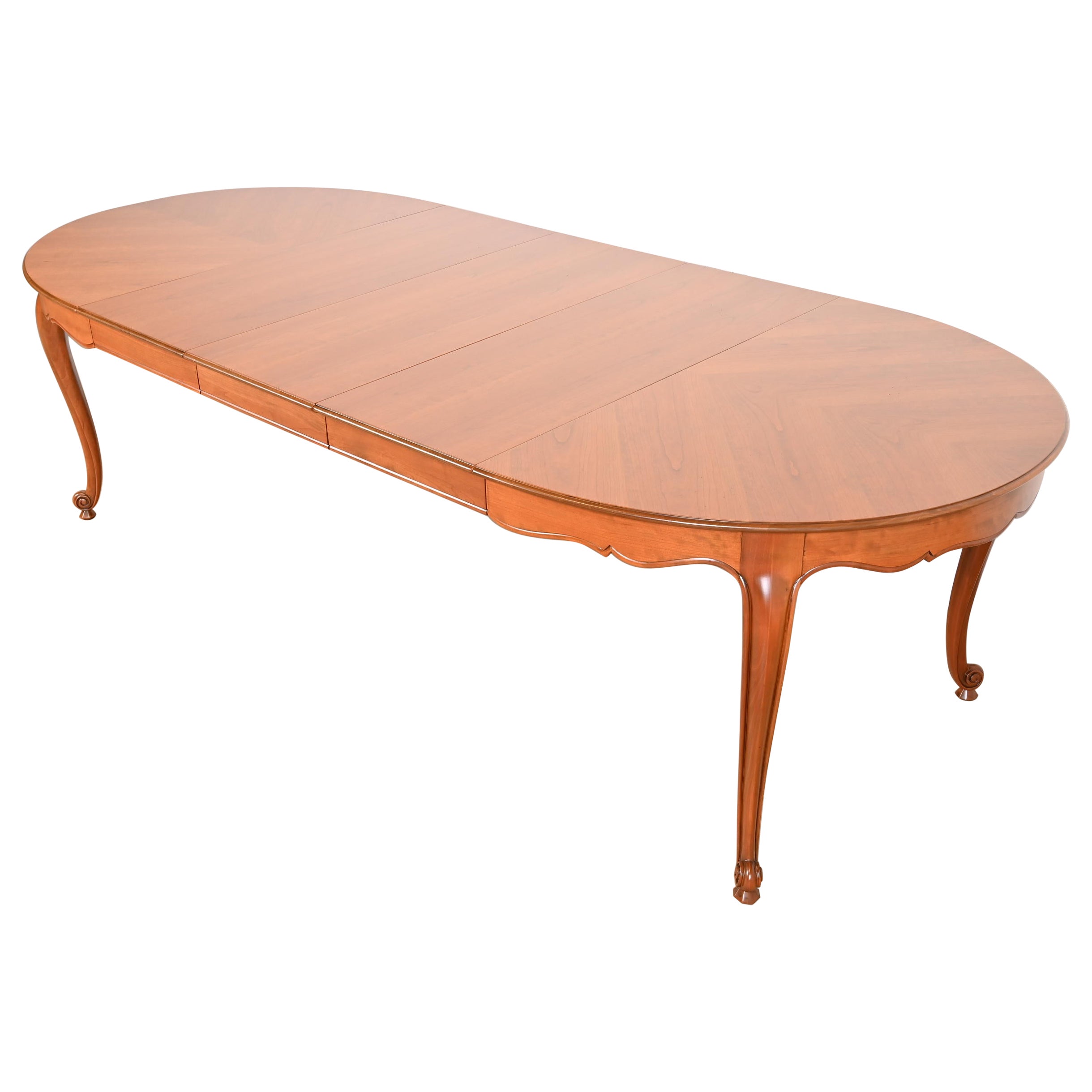 Kindel Furniture table de salle à manger provinciale française Louis XV à rallonge en cerisier