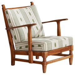 Göperts möbler, Lounge Chair, Pine, Fabric, Sweden, 1940s
