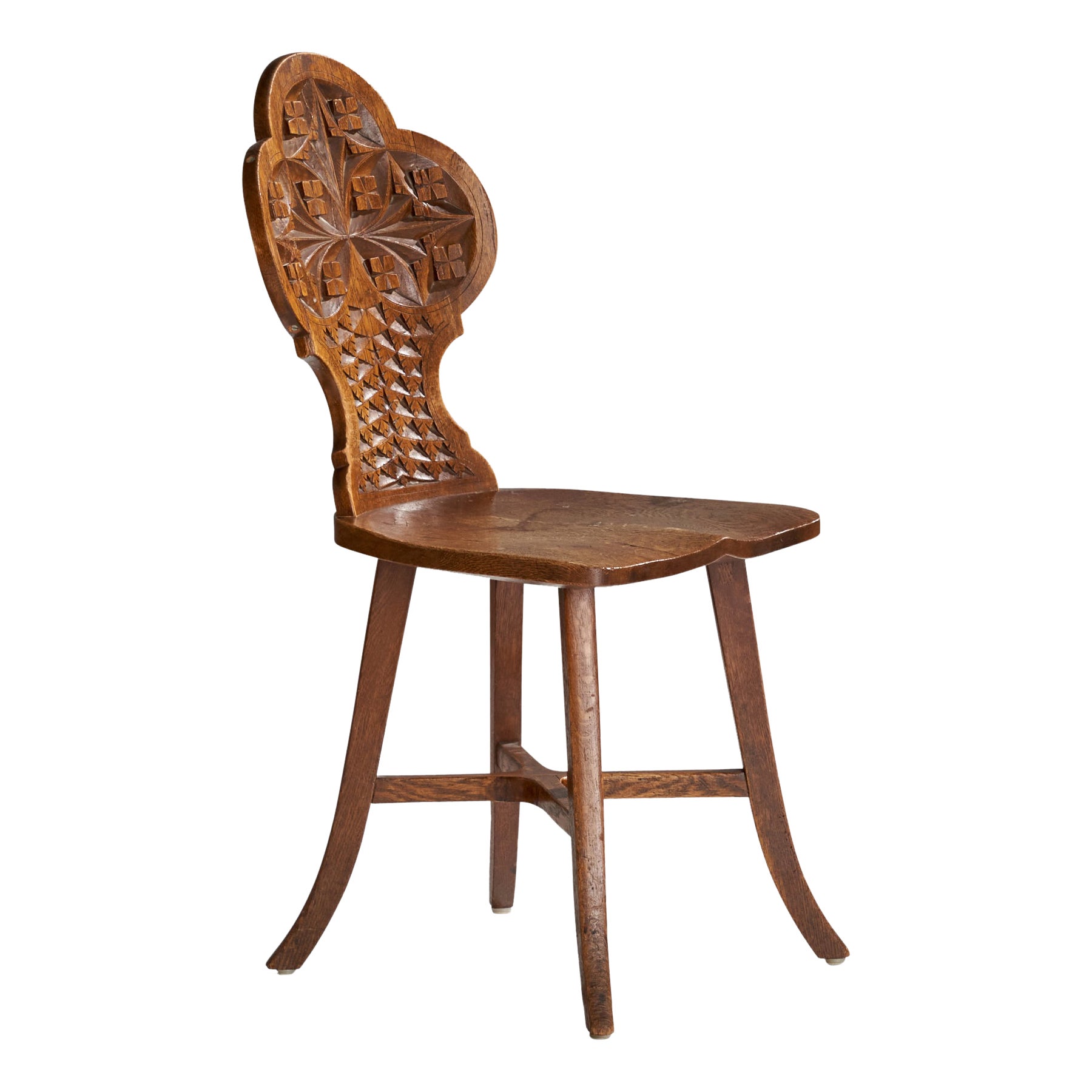 Danish Designer, Side Chair, Oak, Denmark, 1895