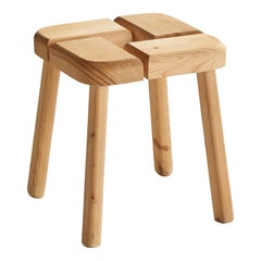 Finnish Designer, Stool, Pine, Finland, 1970s