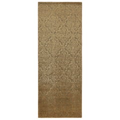 Rug & Kilim’s European Style Runner Rug in Brown and Gold Florals “Cordoba”