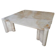 Italian White Onyx Coffee Table