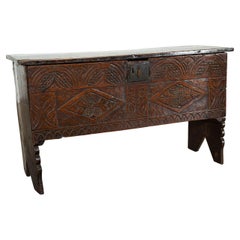 Antique 17thC English Oak Coffer