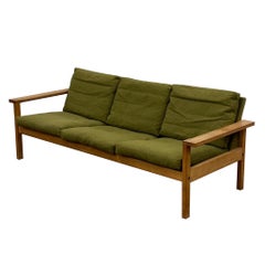 Danish Wood Frame Sofa Attributed to Børge Mogensen