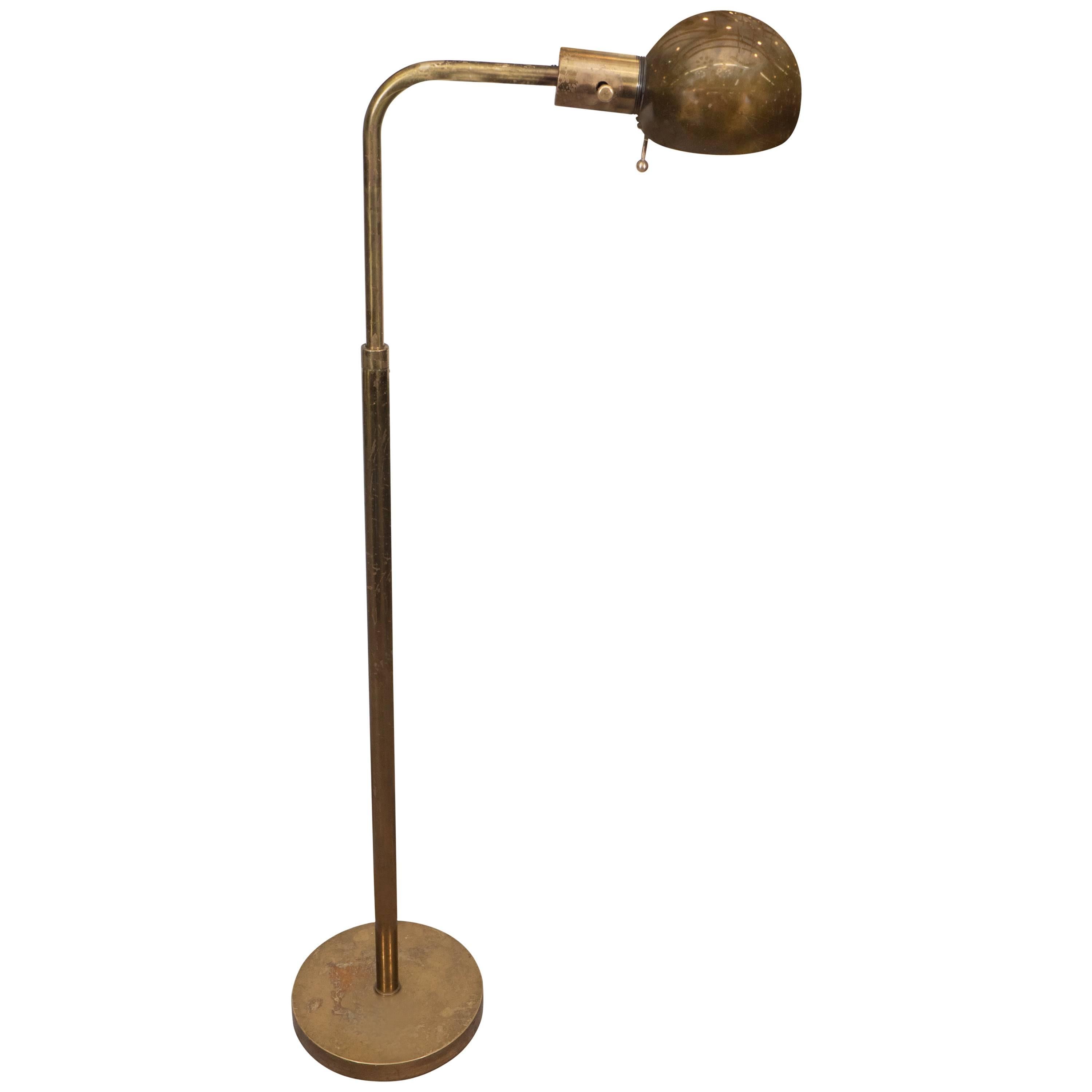 Pharmacy Floor Lamp in Brass