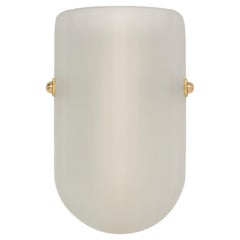 Selene Mezzo Streamline Moderne Inspired Blown Selenite Glass Wall Sconce