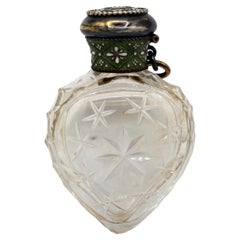 Antique Late 19th Century Heart-Shaped Perfume Bottle