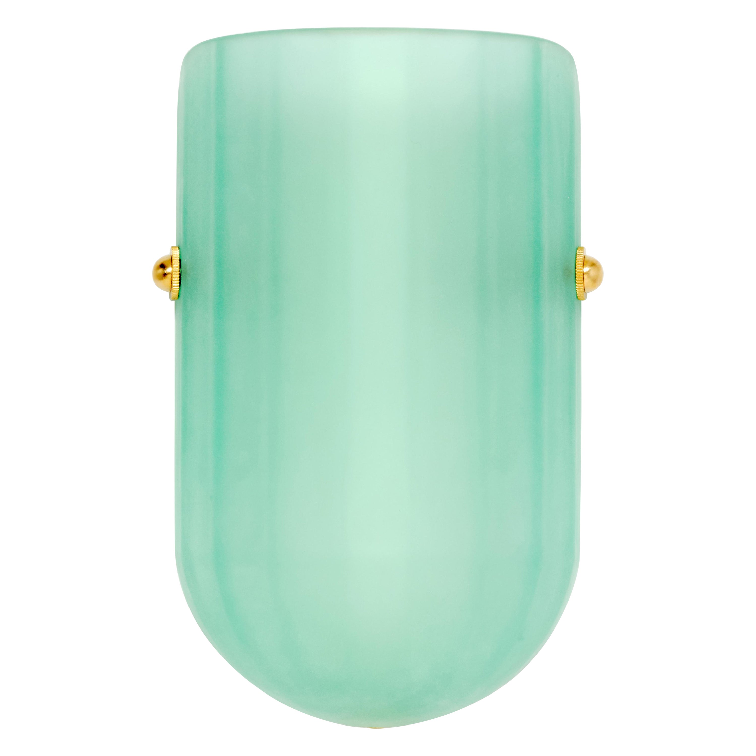 Selene Mezzo Streamline Moderne ispirato al vetro soffiato di smeraldo