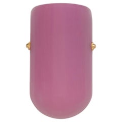 Selene Mezzo Streamline Moderne Inspired Blown Rubellite Glass Wall Sconce