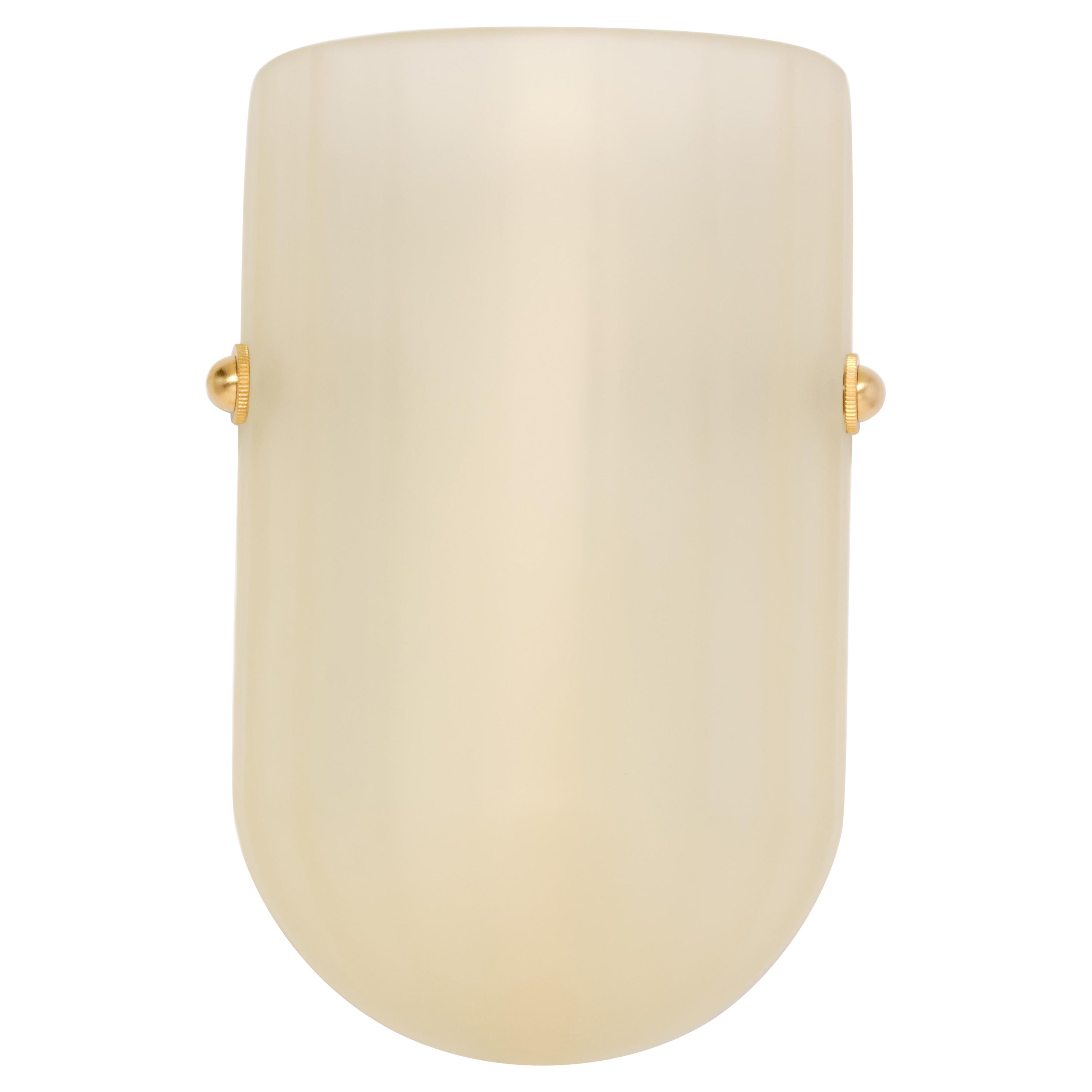 Selene Mezzo Streamline Moderne ispirato al vetro soffiato Topaz Sconce da parete in vendita