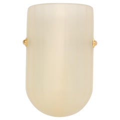 Selene Mezzo Streamline Moderne Inspired Blown Topaz Glass Wall Sconce