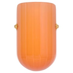 Selene Mezzo Streamline Moderne Inspired Blown Coral Glass Wall Sconce