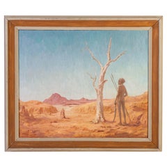 Signed Gilbert T.M. Roach (1895-1978) Aboriginal in Outback 