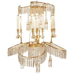 Russian 19th Century Neoclassical Style Crystal and Ormolu Chandelier 10
