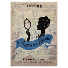 Poster originale d'epoca in stile Art Déco, 'Au Louvre Les Armes De La Femme', 1935