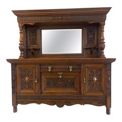 Outstanding Quality Antique Victorian Carved Oak Sideboard 