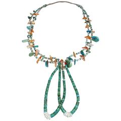 Antique Navajo Turquoise and Shell Necklace, circa 1920