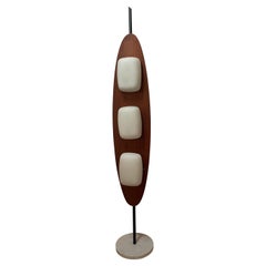 Totem Floor Lamp by Goffredo Reggiani, Wood, Marble and Opaline, Italy, 1970s