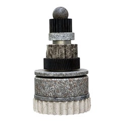 vertical Sculpture in Stone and Metal, Spinzi totem