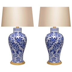 Blue and White Porcelain Lamp