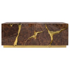 Lapiaz Walnut Sideboard - Hand-Crafted Joinery Brass & Veneer - Boca do Lobo