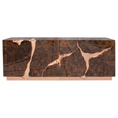 Lapiaz Rose Gold Sideboard - Hand-Crafted Joinery Brass & Veneer - Boca do Lobo