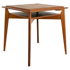 Vintage oak game table, in the manner of Roger Landault C.1950