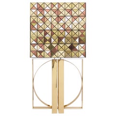 Pixel Anodized Gold Legs Cabinet - Hand-Crafted & Polish Brass - Boca do Lobo