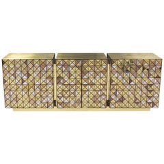 Pixel Anodized Sideboard - Hand-Crafted Joinery & Polish Brass - Boca do Lobo