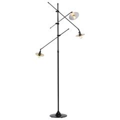 Adjustable Three-Arm O.C. White Floor Lamp Customized by Wyeth 9
