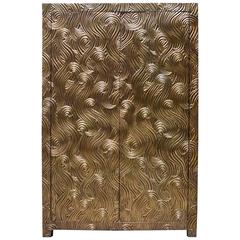 Dragon Swirl Armoire in Brass, 21st Century 3